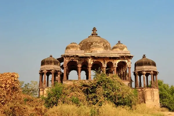 Stone pathway leading up to Ranthambore Fort through the hills